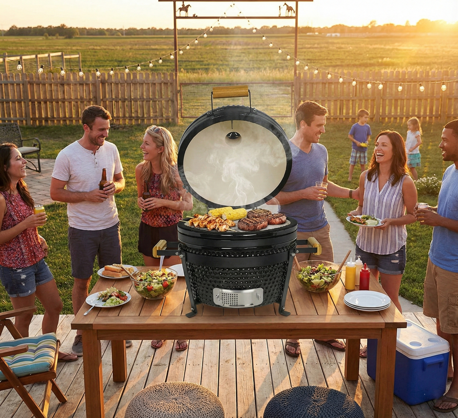 THE BEARD’S PITMASTER PORTABLE - 16" KAMADO GRILL