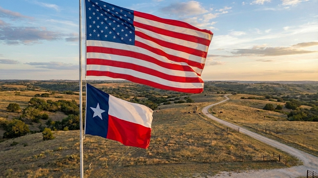 American flag and patriotic symbols