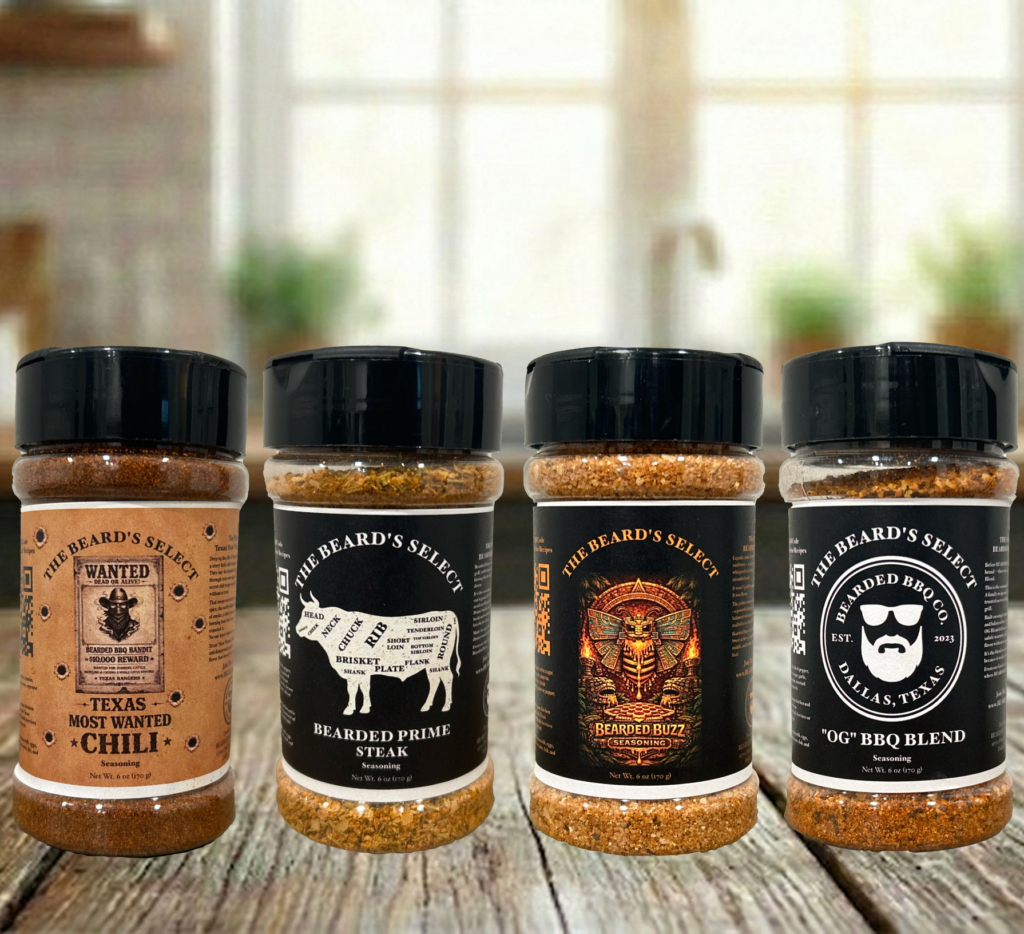 The Beard's Select seasoning bundle, four jars