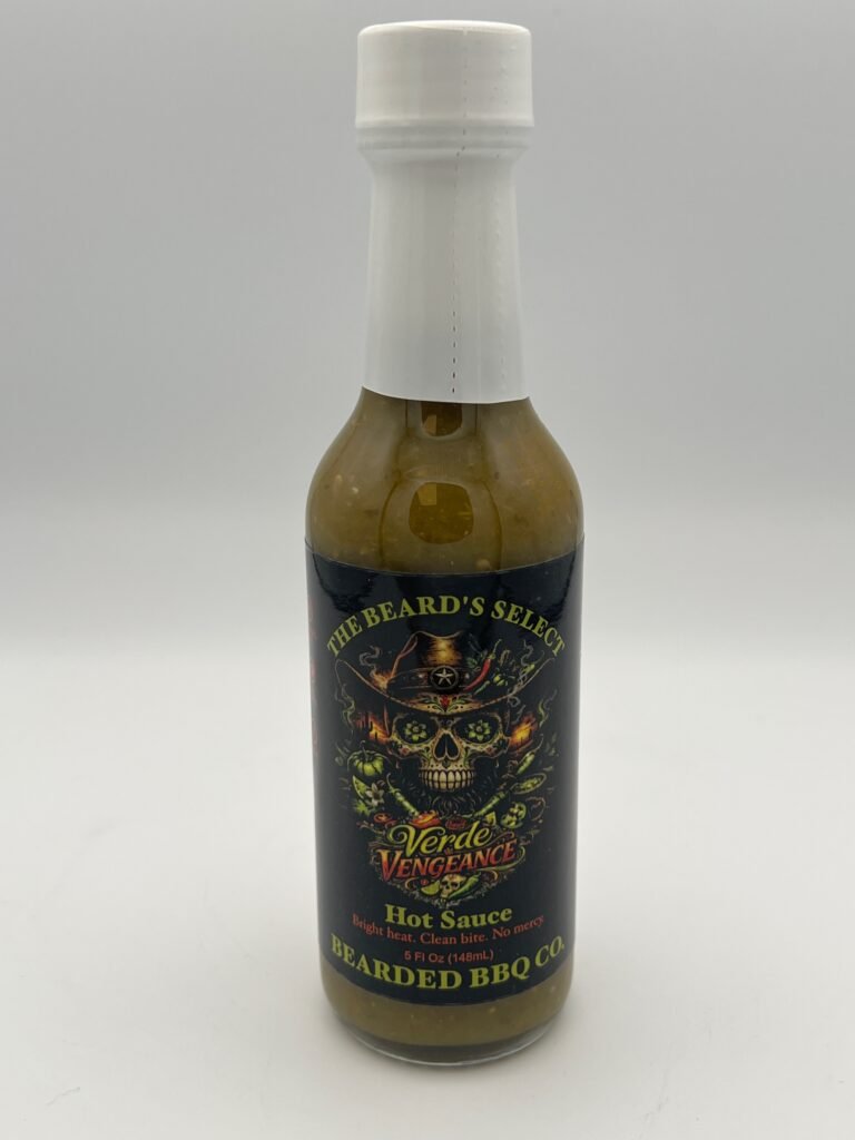 The Beard's Select Verde Vengeance salsa verde hot sauce, 5 ounce bottle